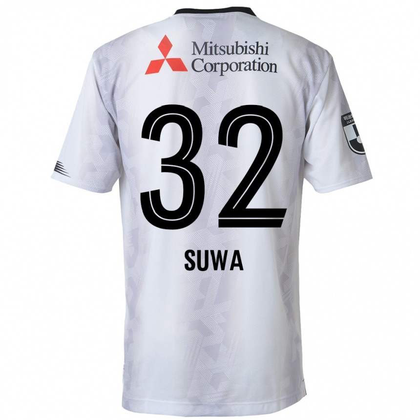 Niño Fútbol Camiseta Keita Suwa #32 Blanco Negro 2ª Equipación 2024/25 Argentina