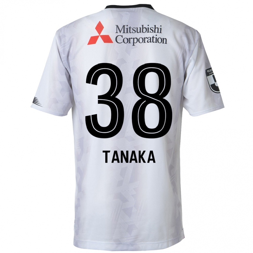 Niño Fútbol Camiseta Kio Tanaka #38 Blanco Negro 2ª Equipación 2024/25 Argentina