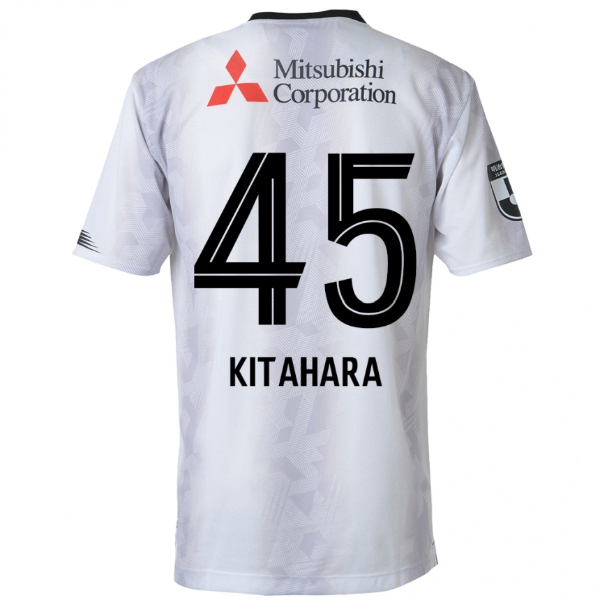 Niño Fútbol Camiseta Maki Kitahara #45 Blanco Negro 2ª Equipación 2024/25 Argentina