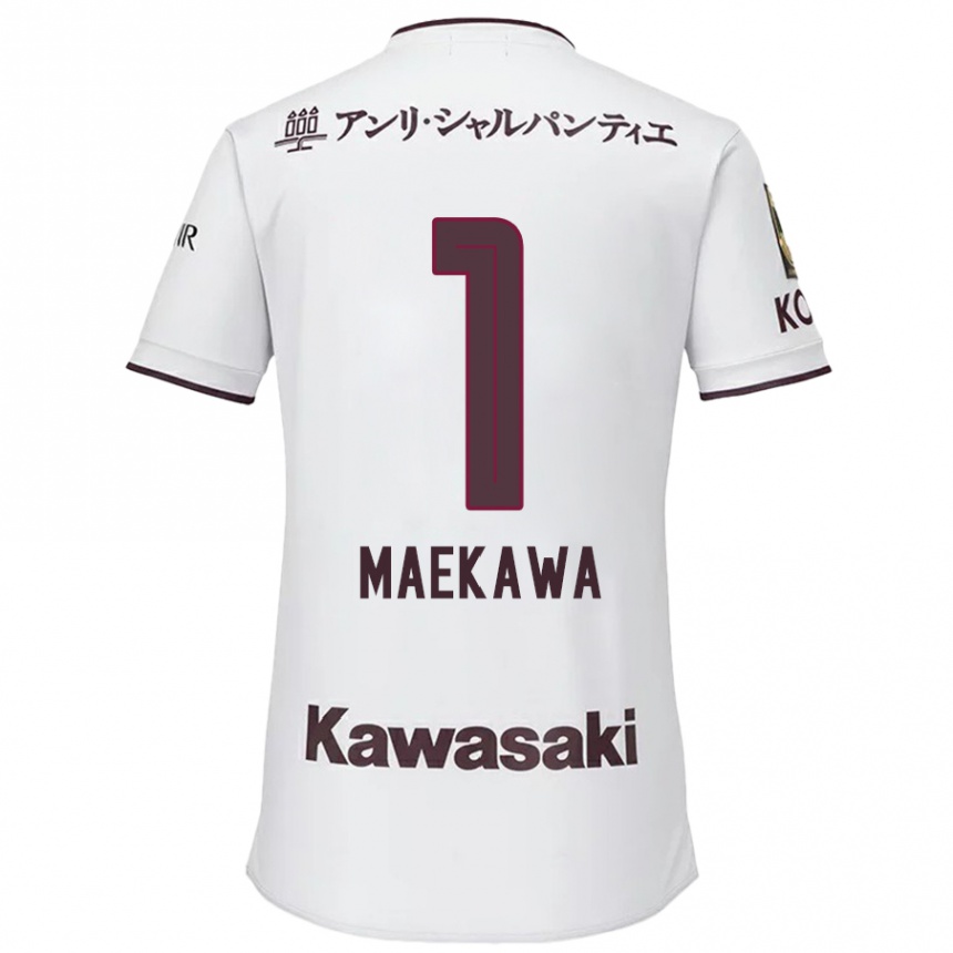 Niño Fútbol Camiseta Daiya Maekawa #1 Blanco Rojo 2ª Equipación 2024/25 Argentina