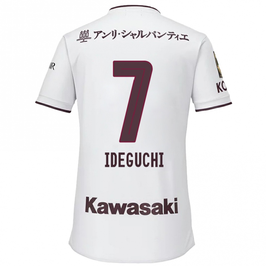 Niño Fútbol Camiseta Yosuke Ideguchi #7 Blanco Rojo 2ª Equipación 2024/25 Argentina