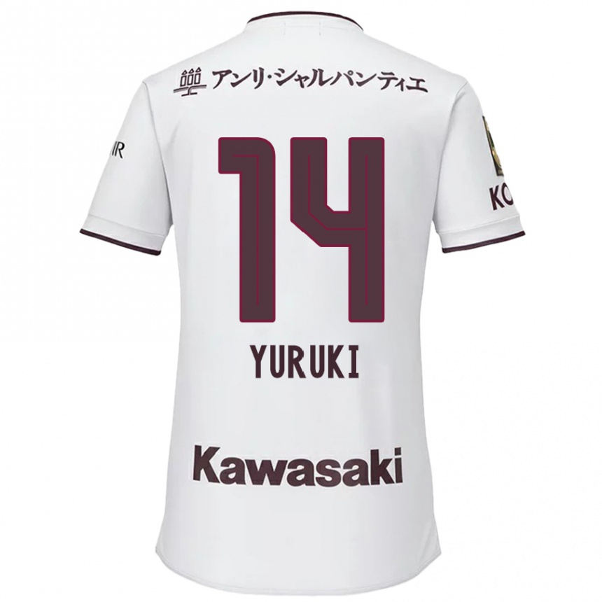 Niño Fútbol Camiseta Koya Yuruki #14 Blanco Rojo 2ª Equipación 2024/25 Argentina