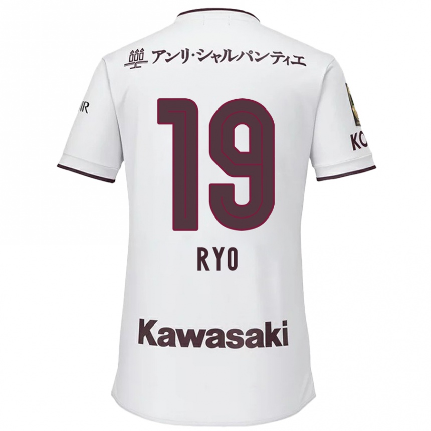 Niño Fútbol Camiseta Ryo Hatsuse #19 Blanco Rojo 2ª Equipación 2024/25 Argentina