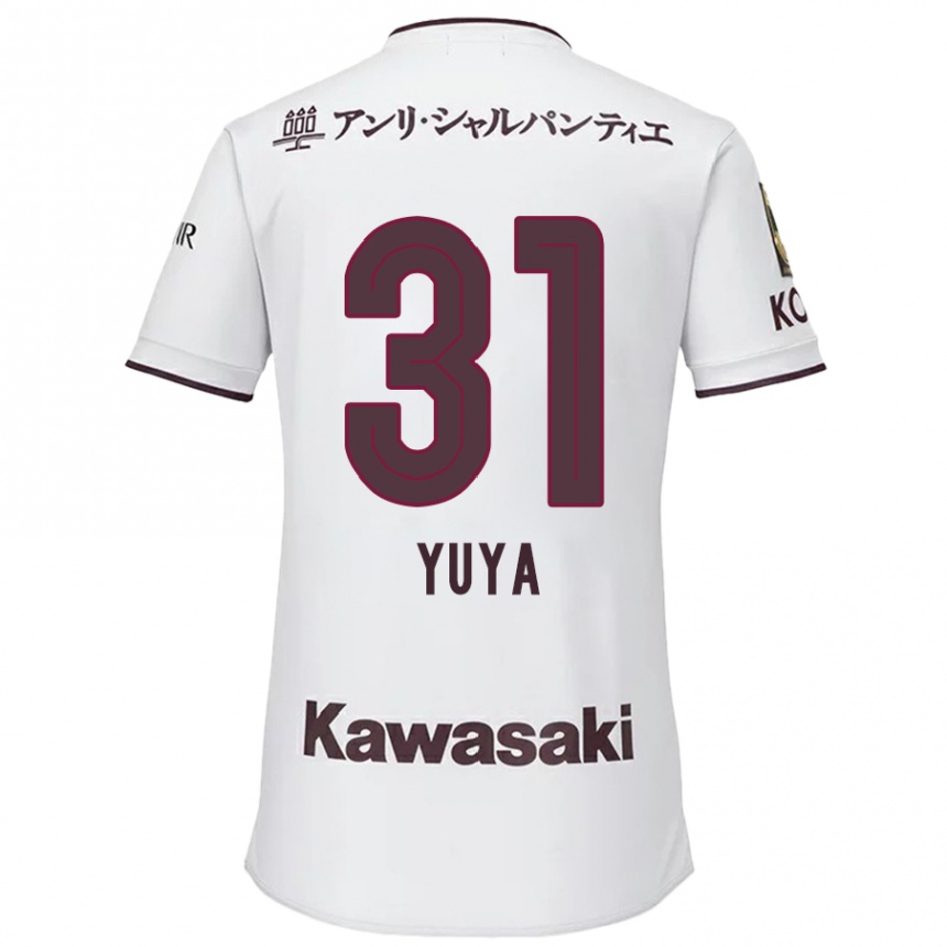 Niño Fútbol Camiseta Yuya Nakasaka #31 Blanco Rojo 2ª Equipación 2024/25 Argentina