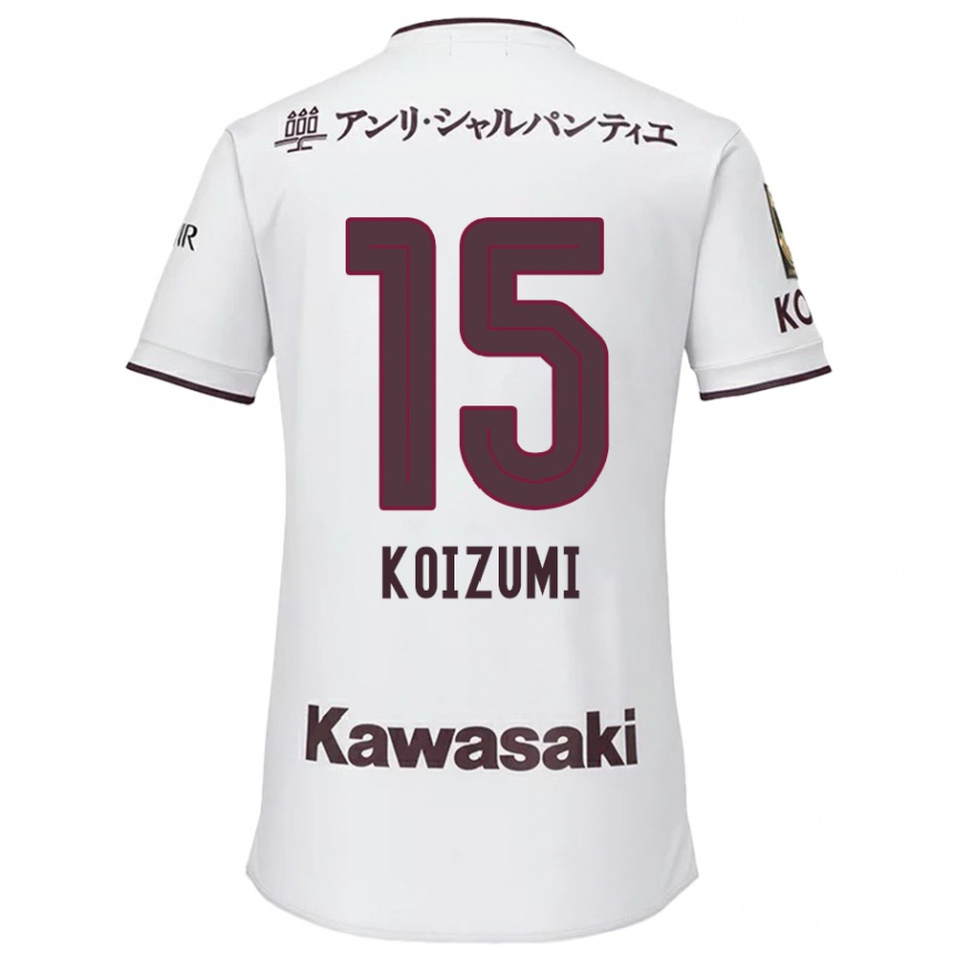 Niño Fútbol Camiseta Fuga Koizumi #15 Blanco Rojo 2ª Equipación 2024/25 Argentina