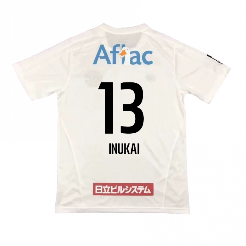 Niño Fútbol Camiseta Tomoya Inukai #13 Blanco Negro 2ª Equipación 2024/25 Argentina