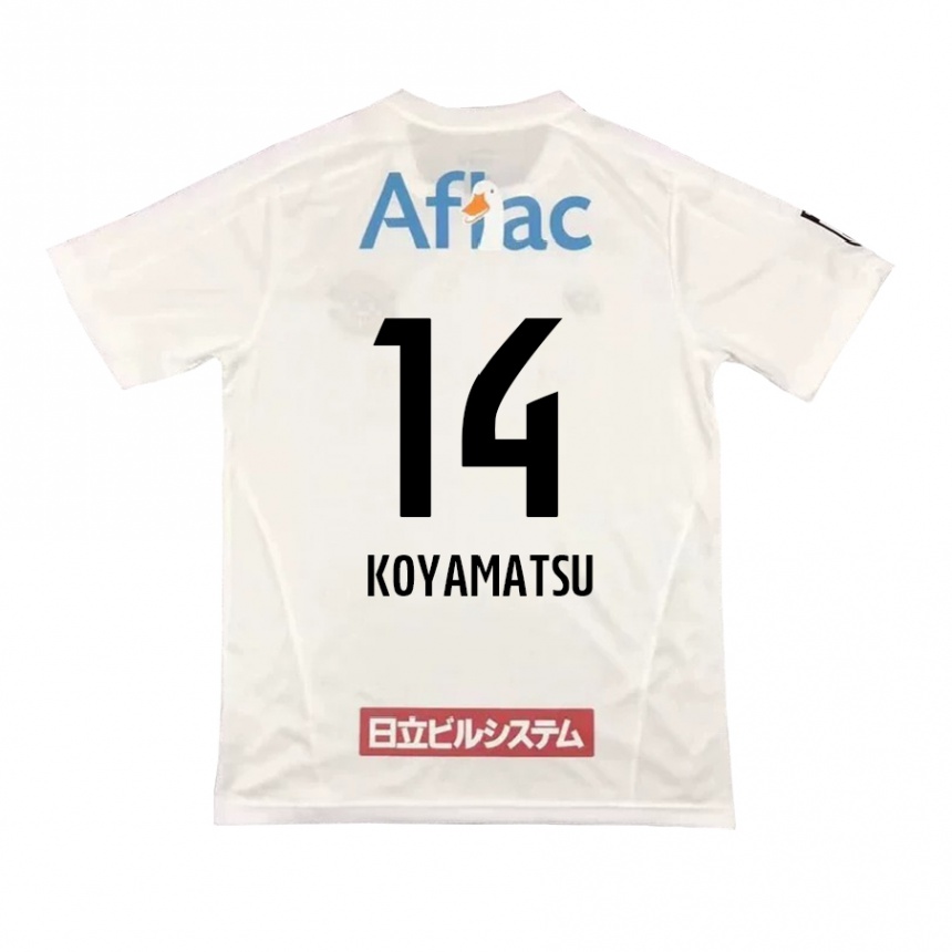 Niño Fútbol Camiseta Tomoya Koyamatsu #14 Blanco Negro 2ª Equipación 2024/25 Argentina