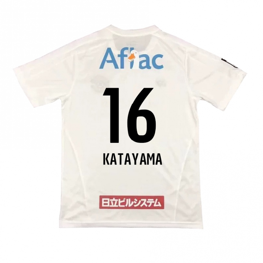 Niño Fútbol Camiseta Eiichi Katayama #16 Blanco Negro 2ª Equipación 2024/25 Argentina