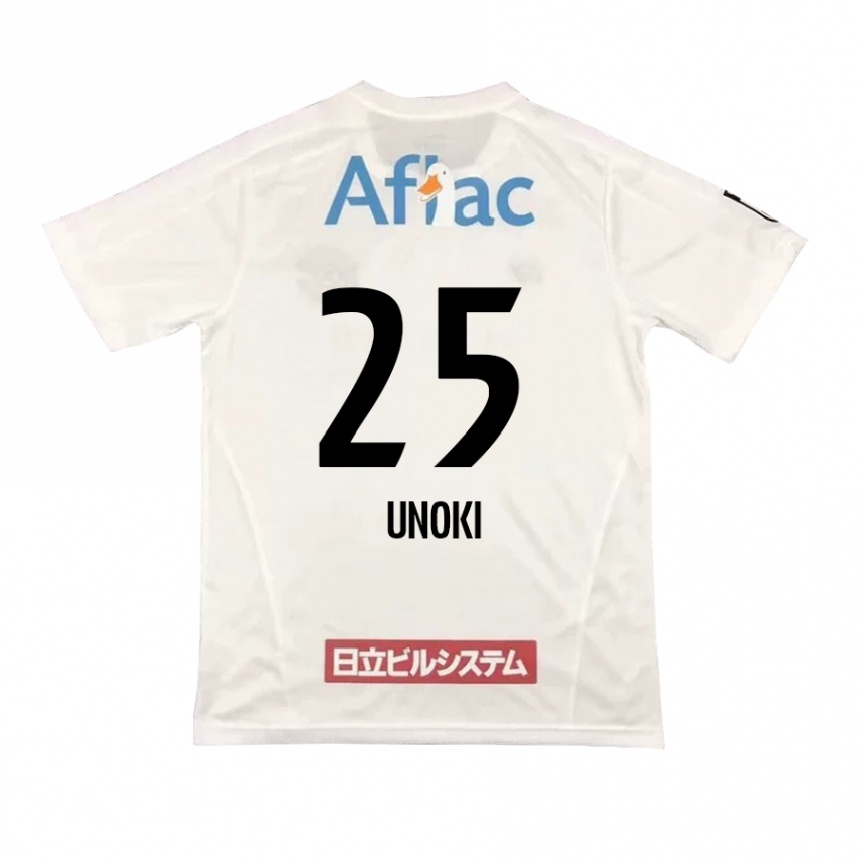 Niño Fútbol Camiseta Fumiya Unoki #25 Blanco Negro 2ª Equipación 2024/25 Argentina