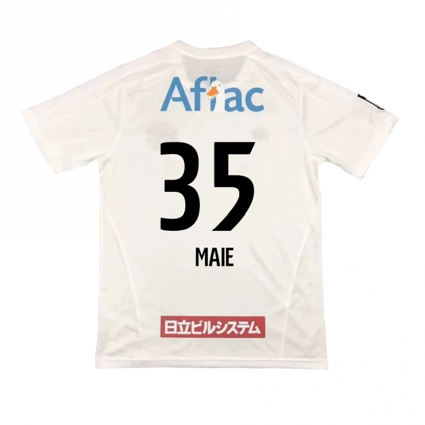 Niño Fútbol Camiseta Hidetaka Maie #35 Blanco Negro 2ª Equipación 2024/25 Argentina