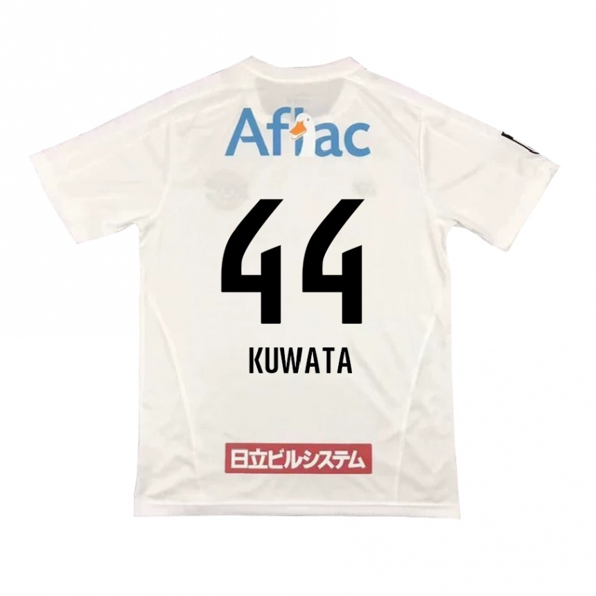 Niño Fútbol Camiseta Taisei Kuwata #44 Blanco Negro 2ª Equipación 2024/25 Argentina