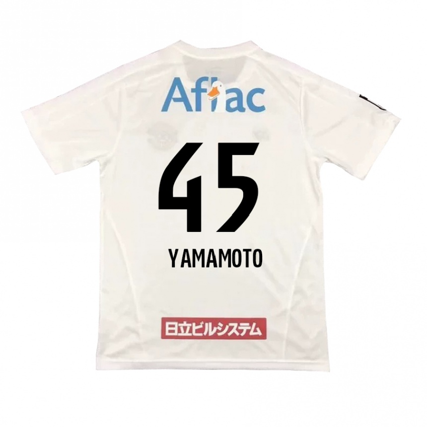 Niño Fútbol Camiseta Ota Yamamoto #45 Blanco Negro 2ª Equipación 2024/25 Argentina