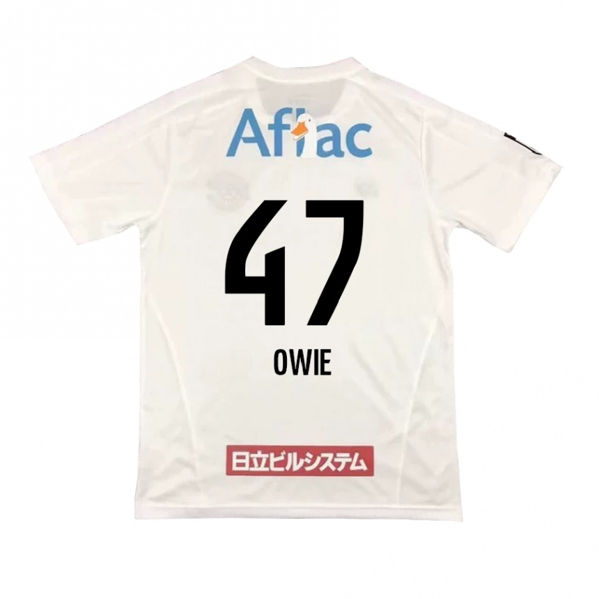 Niño Fútbol Camiseta William Owie #47 Blanco Negro 2ª Equipación 2024/25 Argentina