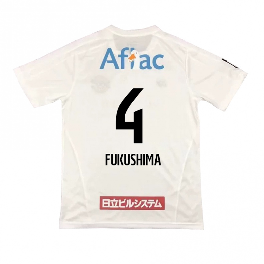 Niño Fútbol Camiseta Taiga Fukushima #4 Blanco Negro 2ª Equipación 2024/25 Argentina