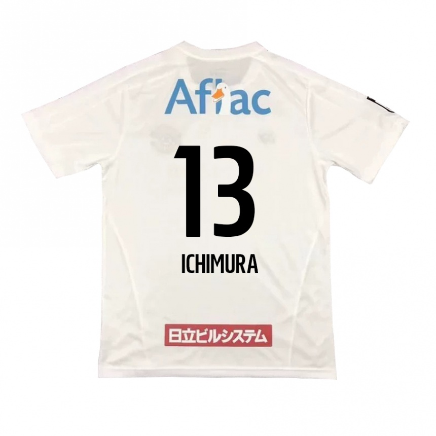 Niño Fútbol Camiseta Ken Ichimura #13 Blanco Negro 2ª Equipación 2024/25 Argentina