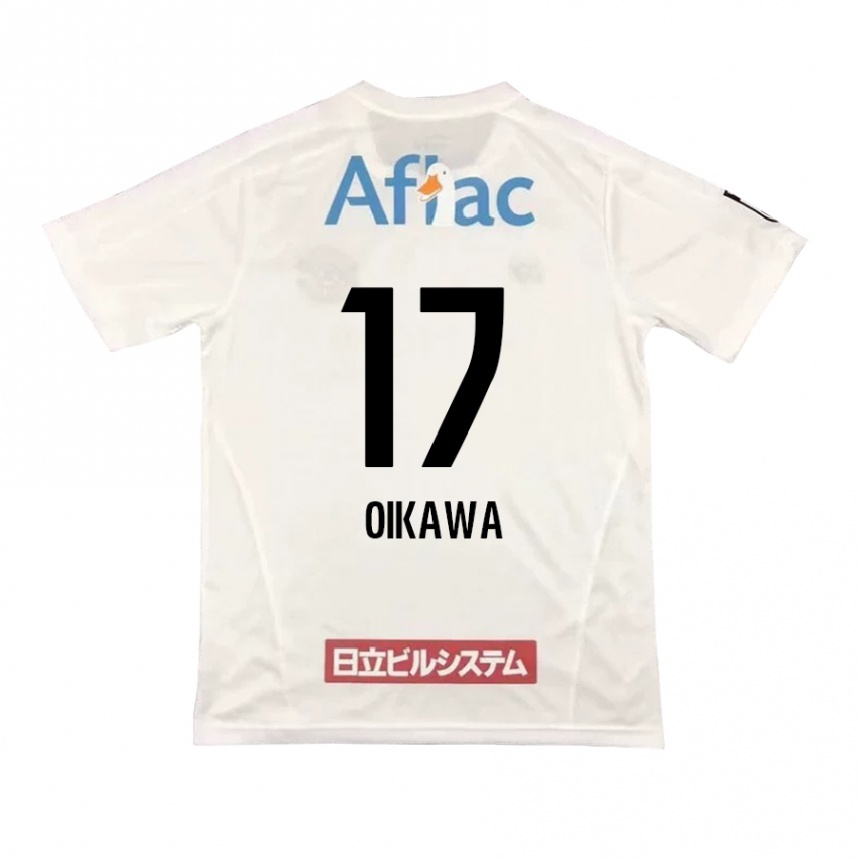 Niño Fútbol Camiseta Koki Oikawa #17 Blanco Negro 2ª Equipación 2024/25 Argentina