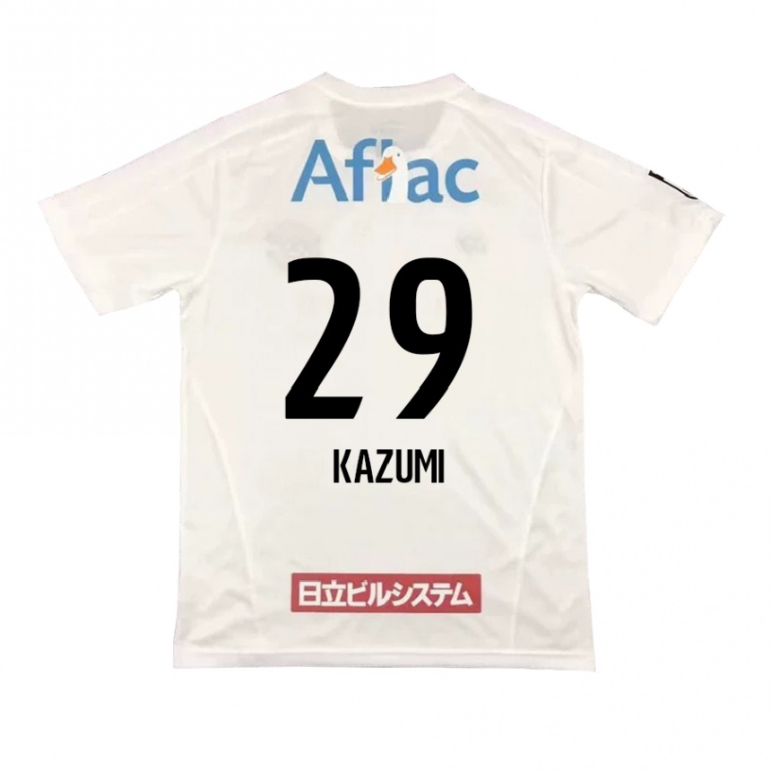 Niño Fútbol Camiseta Takuto Kazumi #29 Blanco Negro 2ª Equipación 2024/25 Argentina