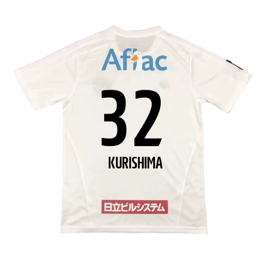 Niño Fútbol Camiseta Sota Kurishima #32 Blanco Negro 2ª Equipación 2024/25 Argentina