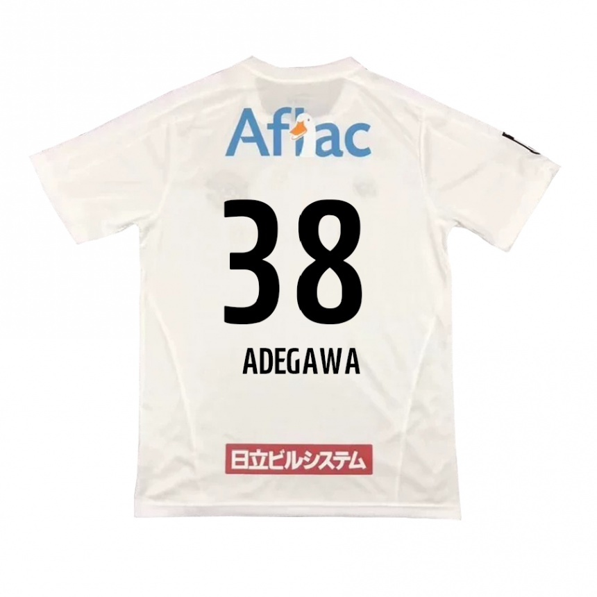 Niño Fútbol Camiseta Koa Adegawa #38 Blanco Negro 2ª Equipación 2024/25 Argentina