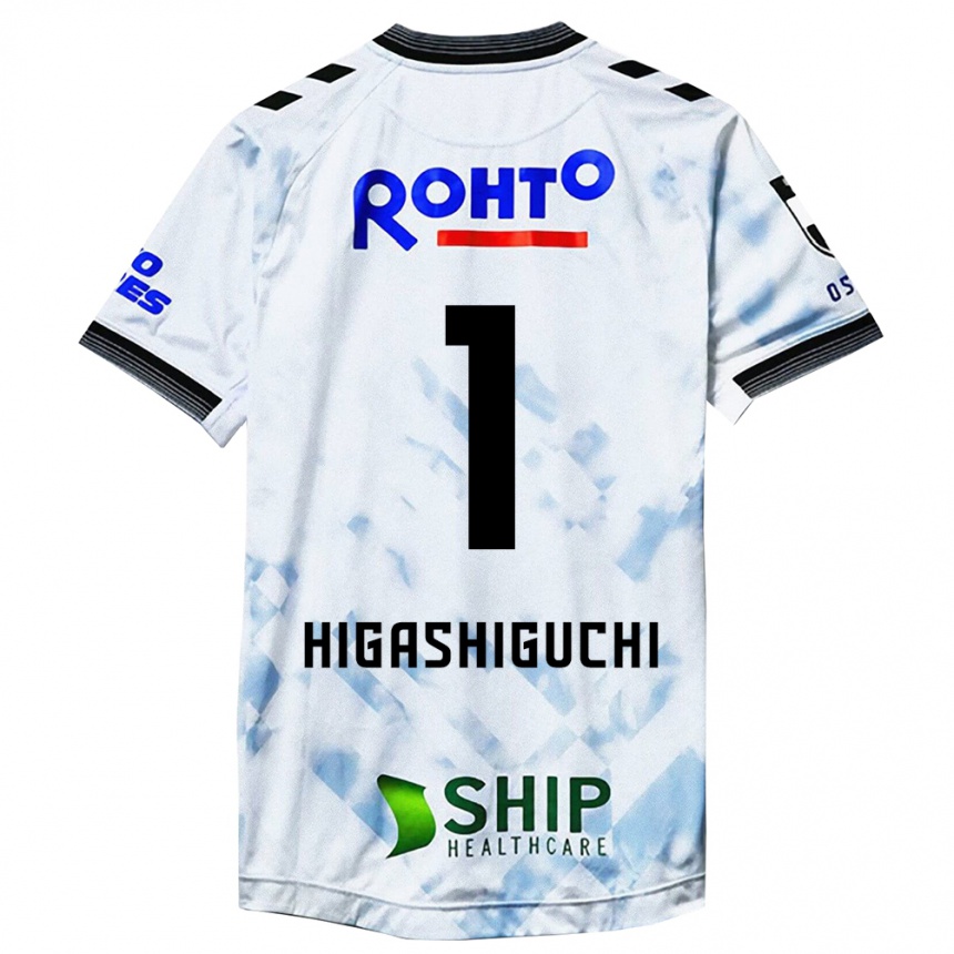 Niño Fútbol Camiseta Masaaki Higashiguchi #1 Blanco Negro 2ª Equipación 2024/25 Argentina