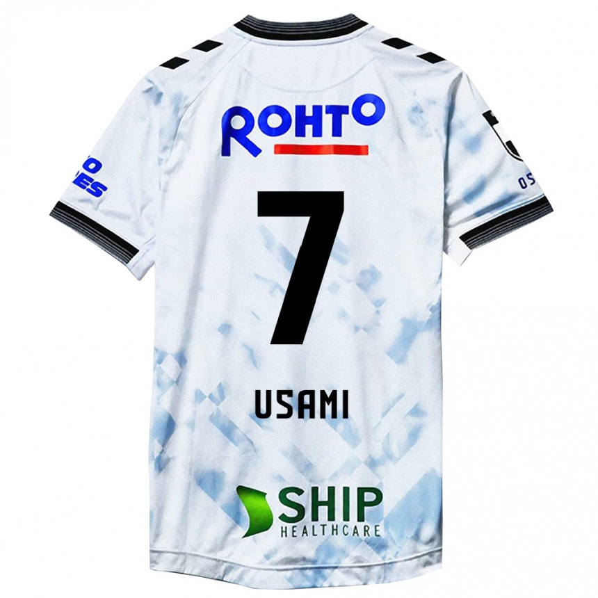 Niño Fútbol Camiseta Takashi Usami #7 Blanco Negro 2ª Equipación 2024/25 Argentina