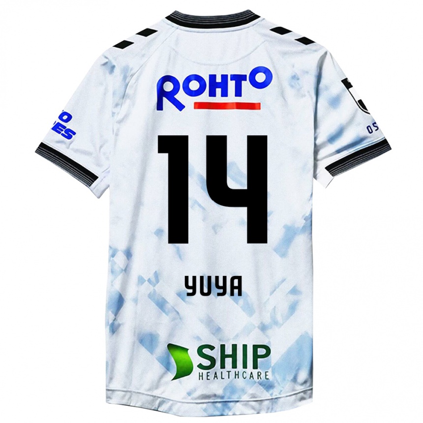 Niño Fútbol Camiseta Yuya Fukuda #14 Blanco Negro 2ª Equipación 2024/25 Argentina