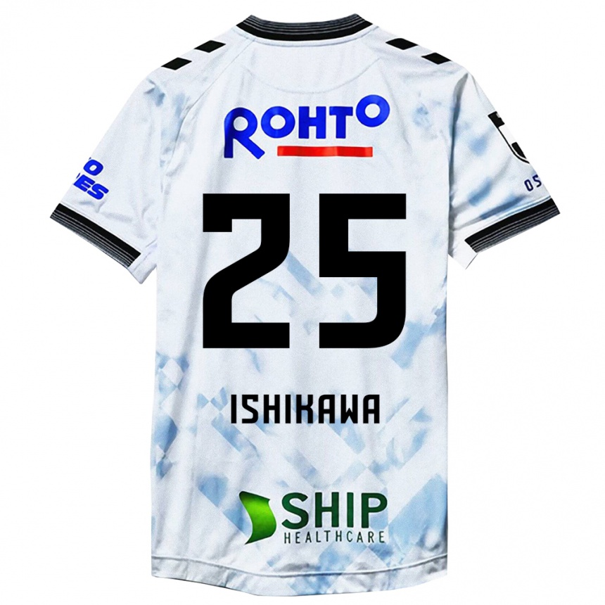 Niño Fútbol Camiseta Kei Ishikawa #25 Blanco Negro 2ª Equipación 2024/25 Argentina