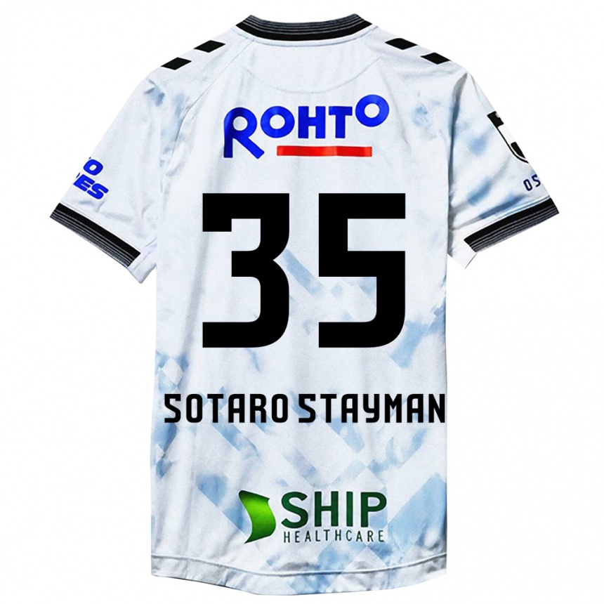 Niño Fútbol Camiseta Joshua Sotaro Stayman #35 Blanco Negro 2ª Equipación 2024/25 Argentina