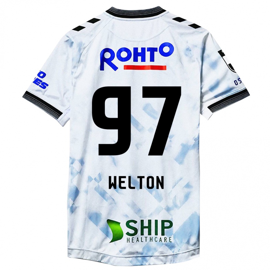 Niño Fútbol Camiseta Welton #97 Blanco Negro 2ª Equipación 2024/25 Argentina