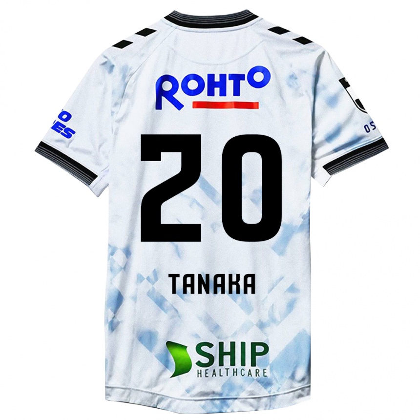 Niño Fútbol Camiseta Hyoga Tanaka #20 Blanco Negro 2ª Equipación 2024/25 Argentina