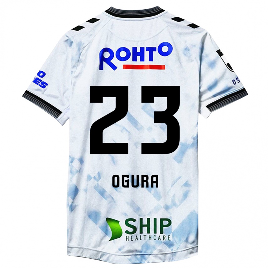 Niño Fútbol Camiseta Shimpei Ogura #23 Blanco Negro 2ª Equipación 2024/25 Argentina