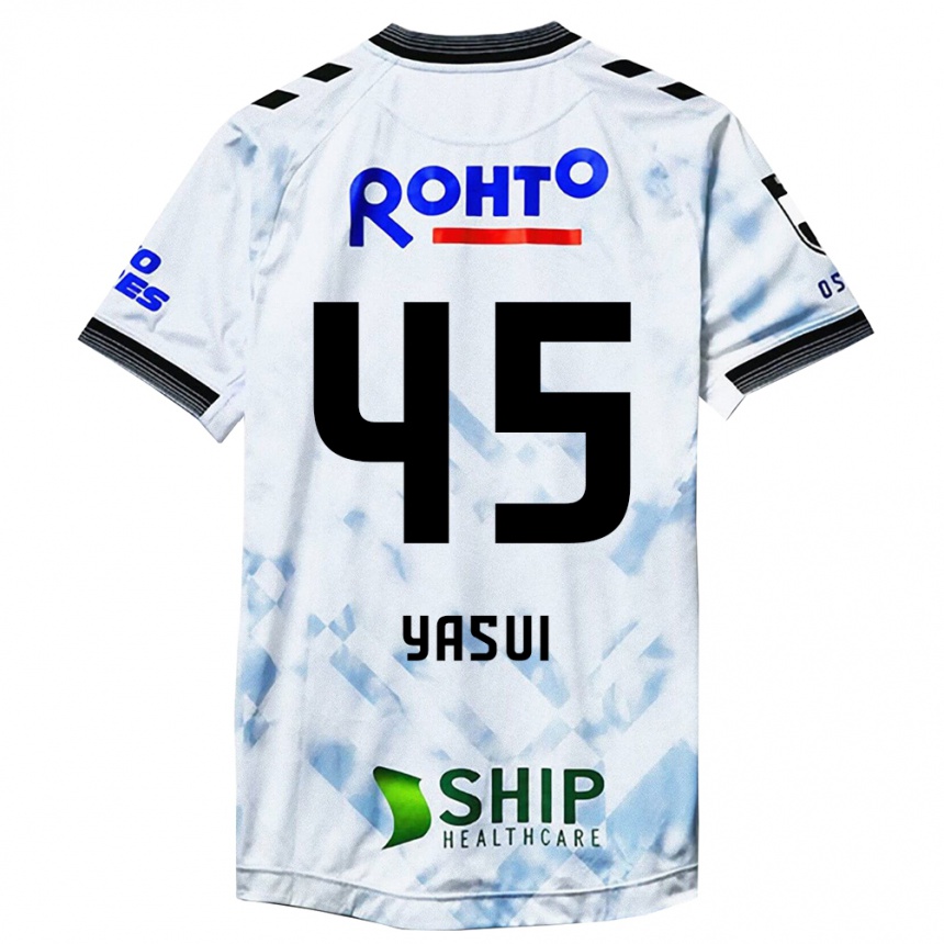 Niño Fútbol Camiseta Tsukasa Yasui #45 Blanco Negro 2ª Equipación 2024/25 Argentina