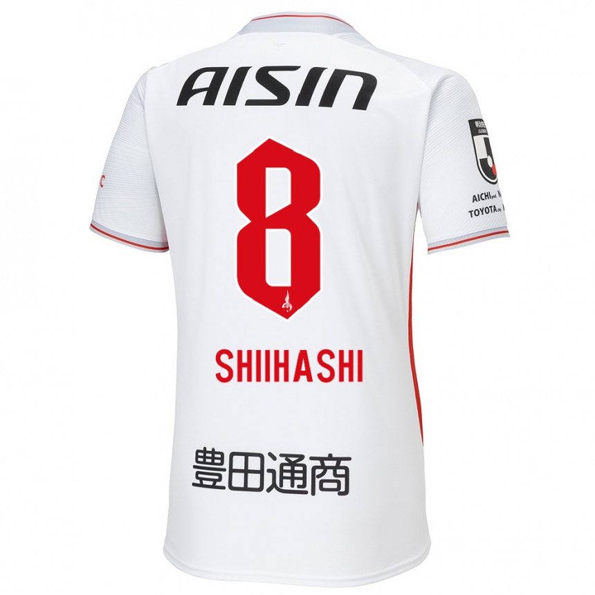 Niño Fútbol Camiseta Keiya Shiihashi #8 Blanco Amarillo Rojo 2ª Equipación 2024/25 Argentina