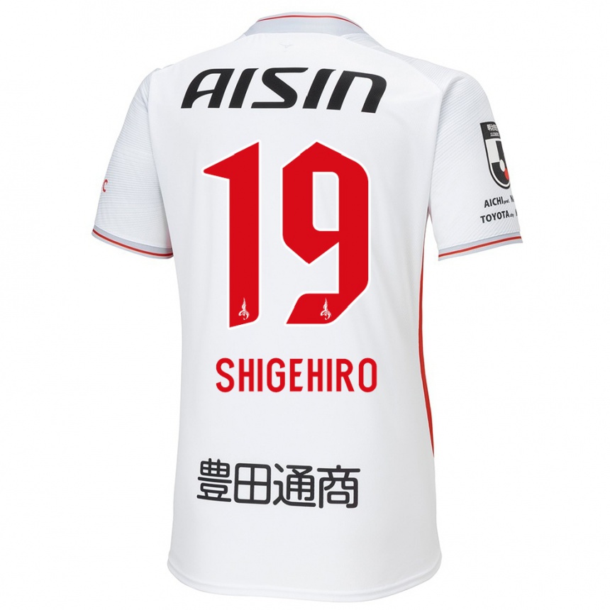 Niño Fútbol Camiseta Takuya Shigehiro #19 Blanco Amarillo Rojo 2ª Equipación 2024/25 Argentina