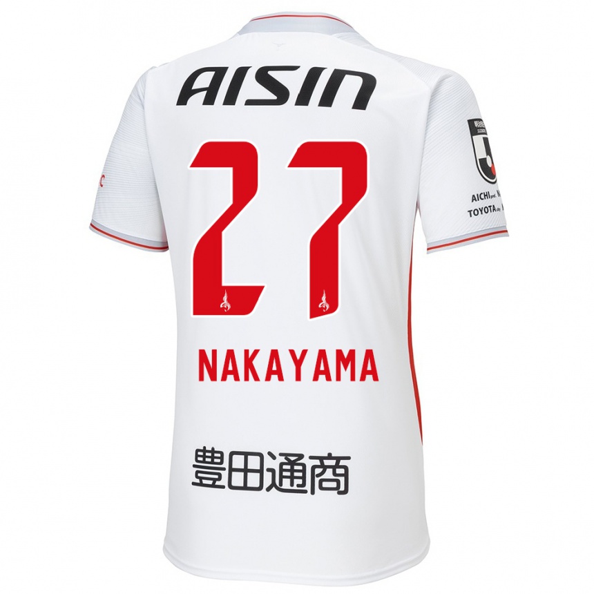 Niño Fútbol Camiseta Katsuhiro Nakayama #27 Blanco Amarillo Rojo 2ª Equipación 2024/25 Argentina