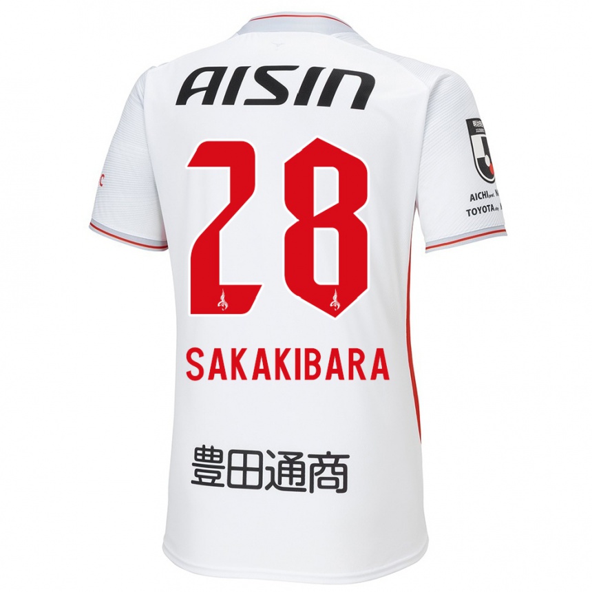 Niño Fútbol Camiseta Kyota Sakakibara #28 Blanco Amarillo Rojo 2ª Equipación 2024/25 Argentina