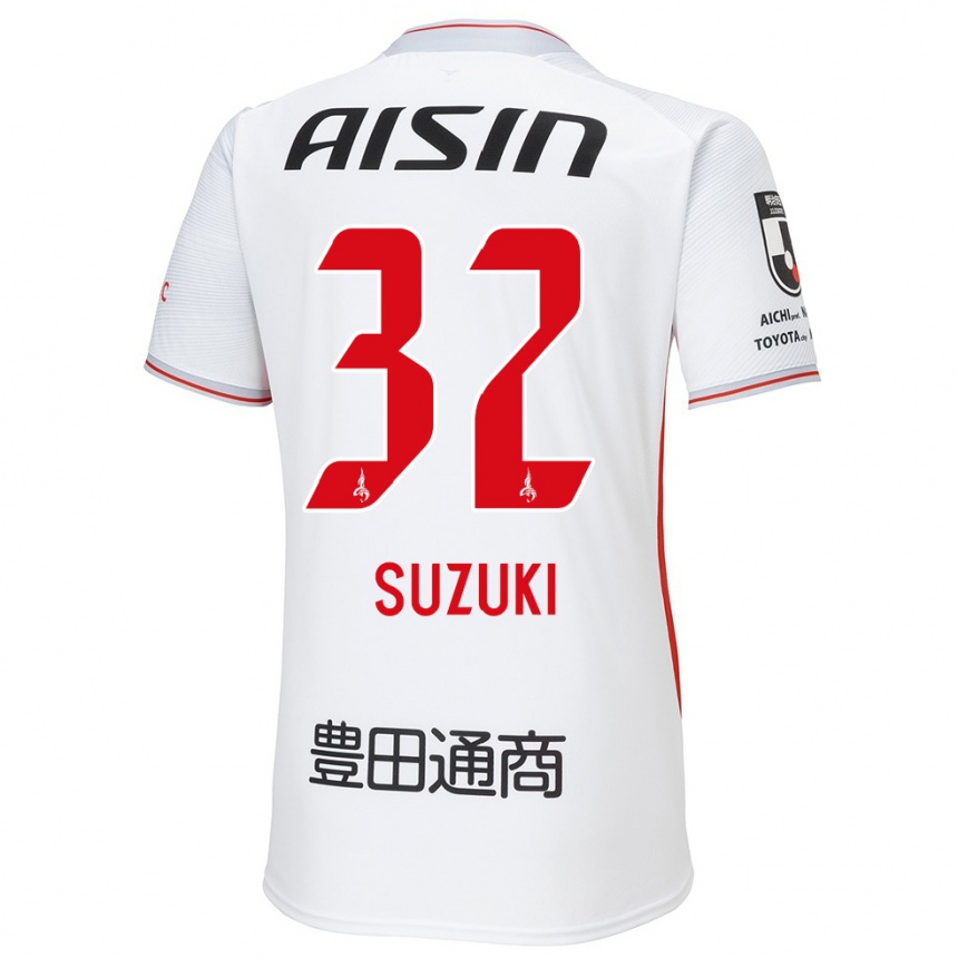 Niño Fútbol Camiseta Haruto Suzuki #32 Blanco Amarillo Rojo 2ª Equipación 2024/25 Argentina