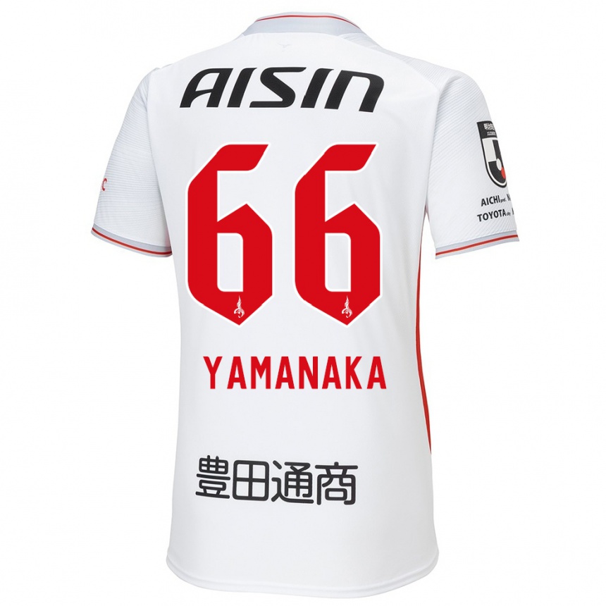 Niño Fútbol Camiseta Ryosuke Yamanaka #66 Blanco Amarillo Rojo 2ª Equipación 2024/25 Argentina