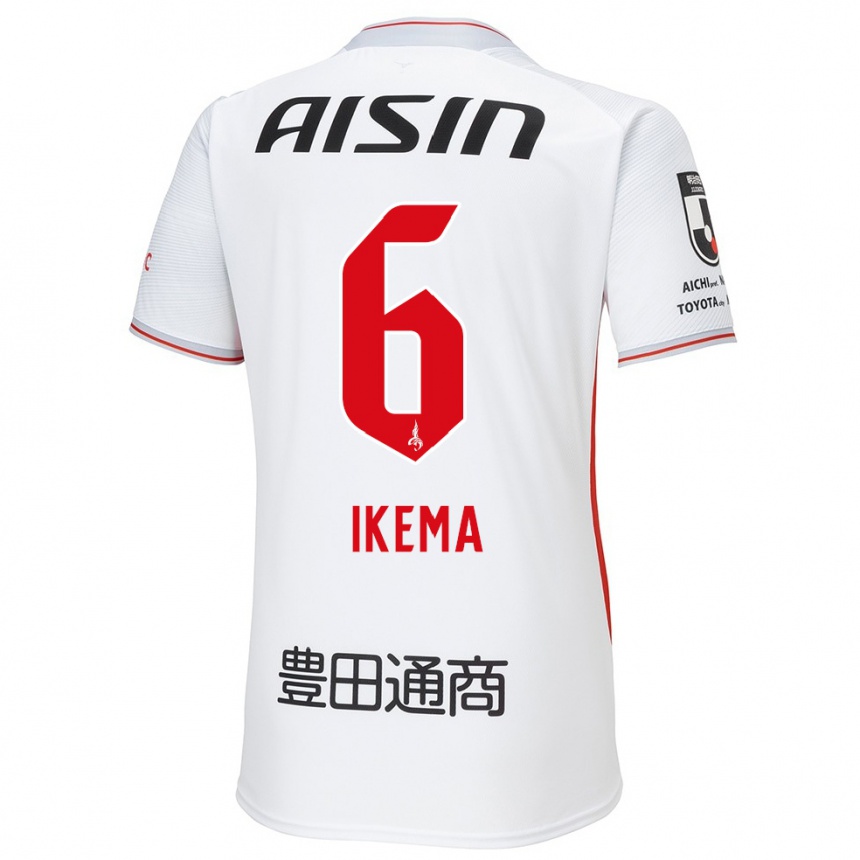 Niño Fútbol Camiseta Kano Ikema #6 Blanco Amarillo Rojo 2ª Equipación 2024/25 Argentina