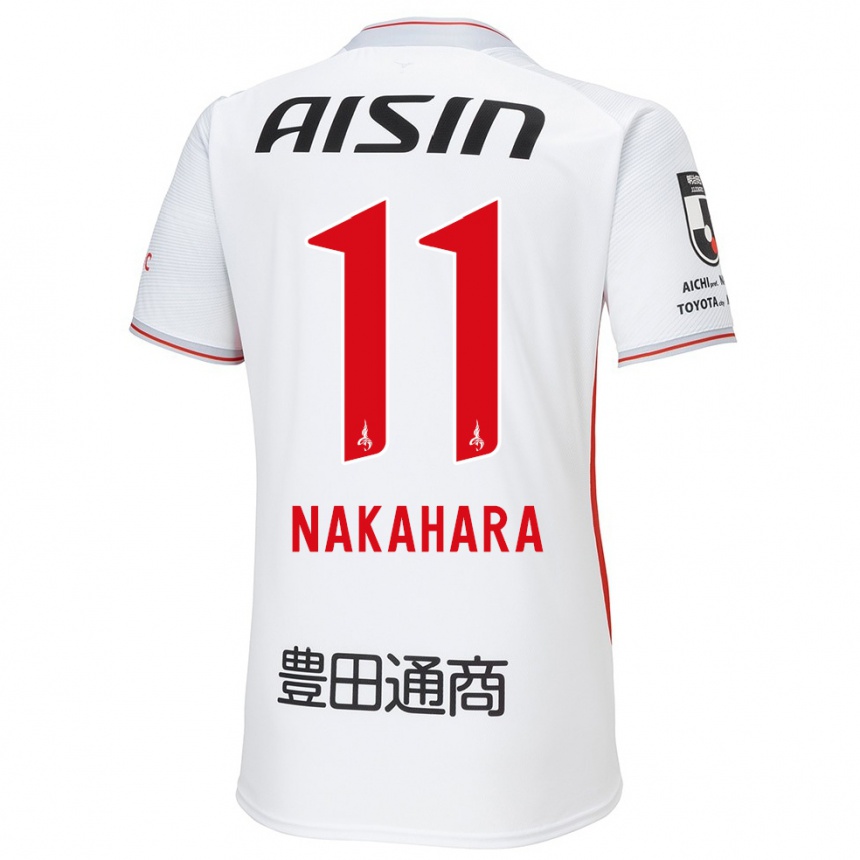 Niño Fútbol Camiseta Sora Nakahara #11 Blanco Amarillo Rojo 2ª Equipación 2024/25 Argentina