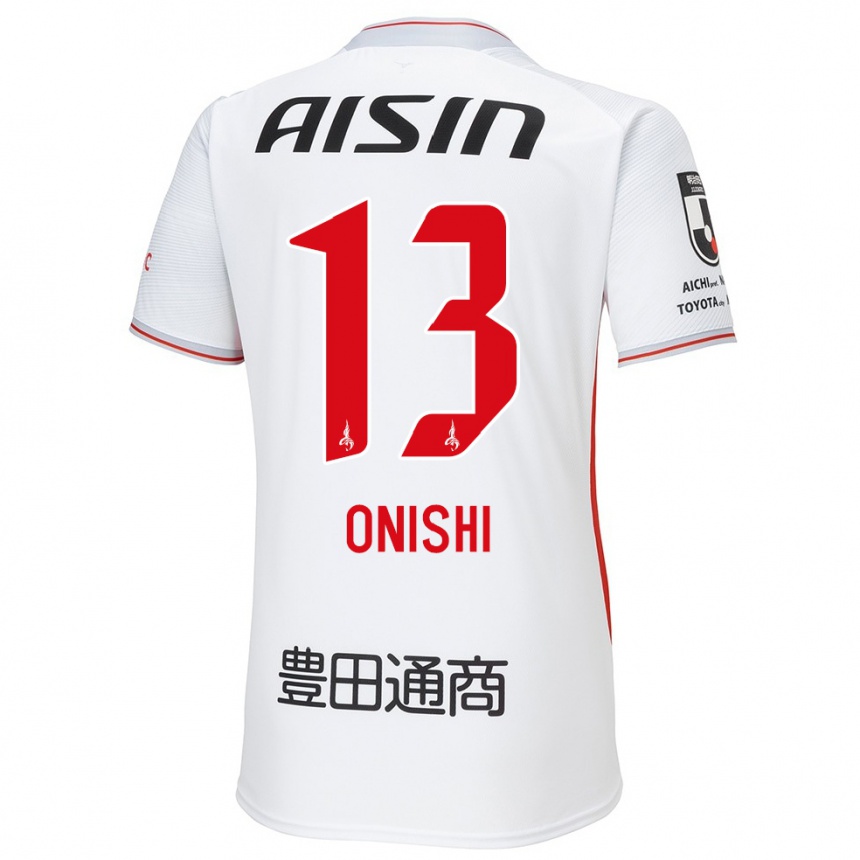 Niño Fútbol Camiseta Ritsu Onishi #13 Blanco Amarillo Rojo 2ª Equipación 2024/25 Argentina