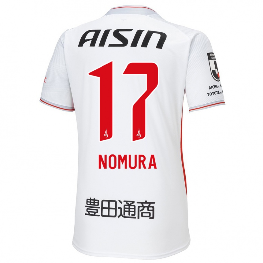 Niño Fútbol Camiseta Yuto Nomura #17 Blanco Amarillo Rojo 2ª Equipación 2024/25 Argentina