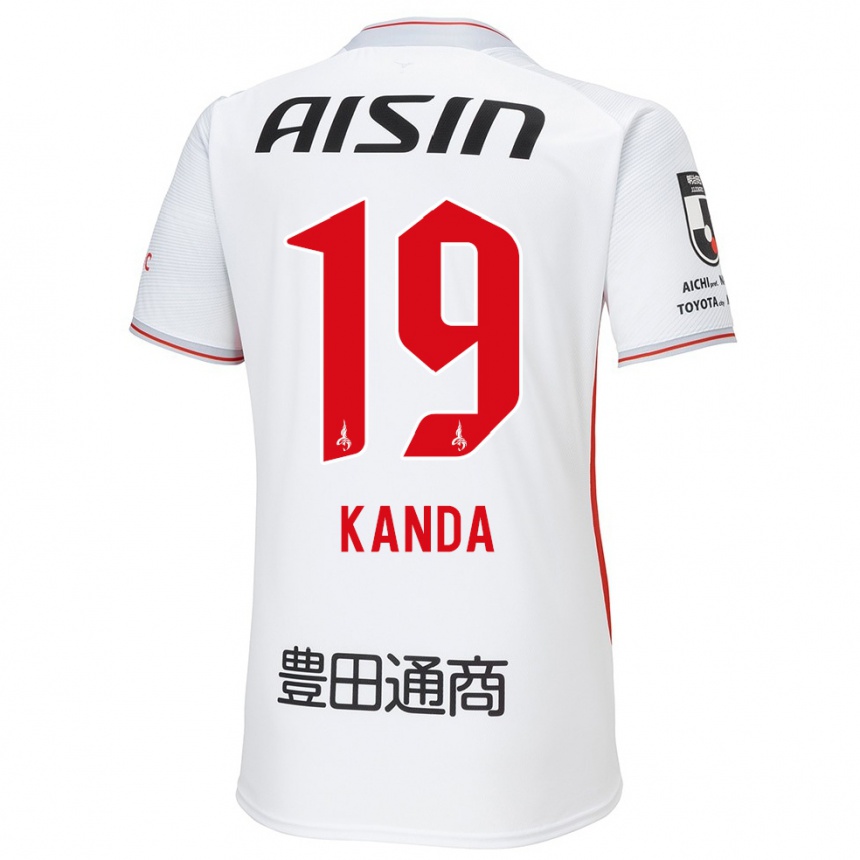 Niño Fútbol Camiseta Ryu Kanda #19 Blanco Amarillo Rojo 2ª Equipación 2024/25 Argentina