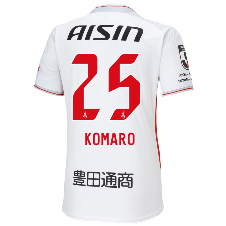 Niño Fútbol Camiseta Shuta Komaro #25 Blanco Amarillo Rojo 2ª Equipación 2024/25 Argentina