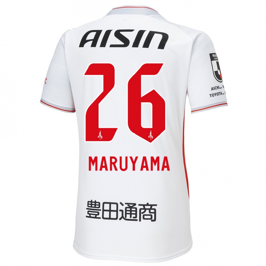 Niño Fútbol Camiseta Serato Maruyama #26 Blanco Amarillo Rojo 2ª Equipación 2024/25 Argentina