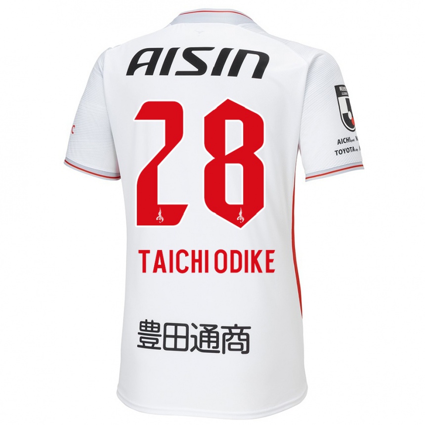 Niño Fútbol Camiseta Chisom Taichi Odike #28 Blanco Amarillo Rojo 2ª Equipación 2024/25 Argentina