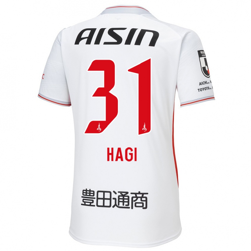 Niño Fútbol Camiseta Hiroaki Hagi #31 Blanco Amarillo Rojo 2ª Equipación 2024/25 Argentina