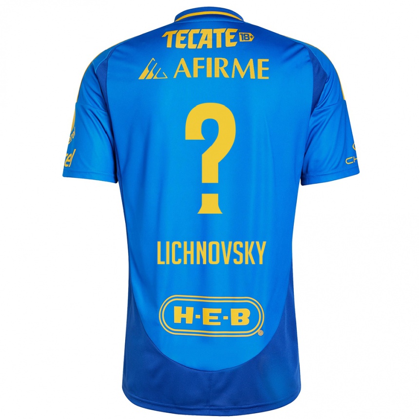 Niño Fútbol Camiseta Igor Lichnovsky #0 Azul Amarillo 2ª Equipación 2024/25 Argentina