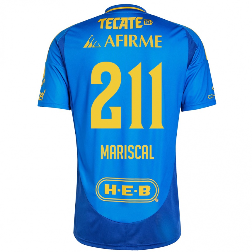 Niño Fútbol Camiseta Kevin Mariscal #211 Azul Amarillo 2ª Equipación 2024/25 Argentina