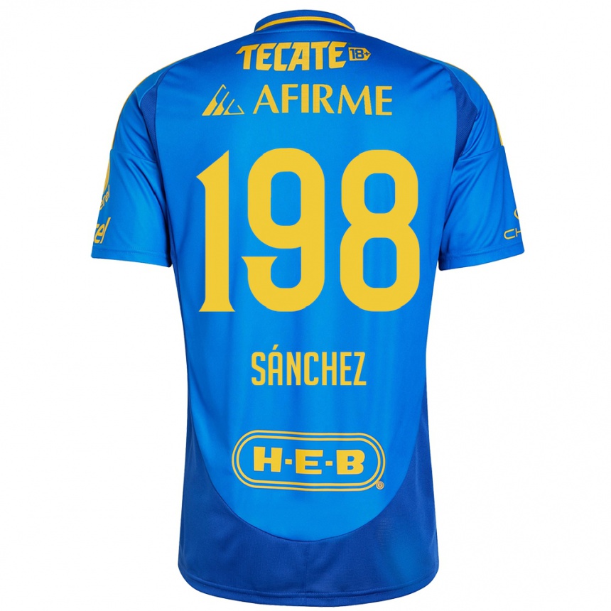 Niño Fútbol Camiseta Diego Sánchez #198 Azul Amarillo 2ª Equipación 2024/25 Argentina